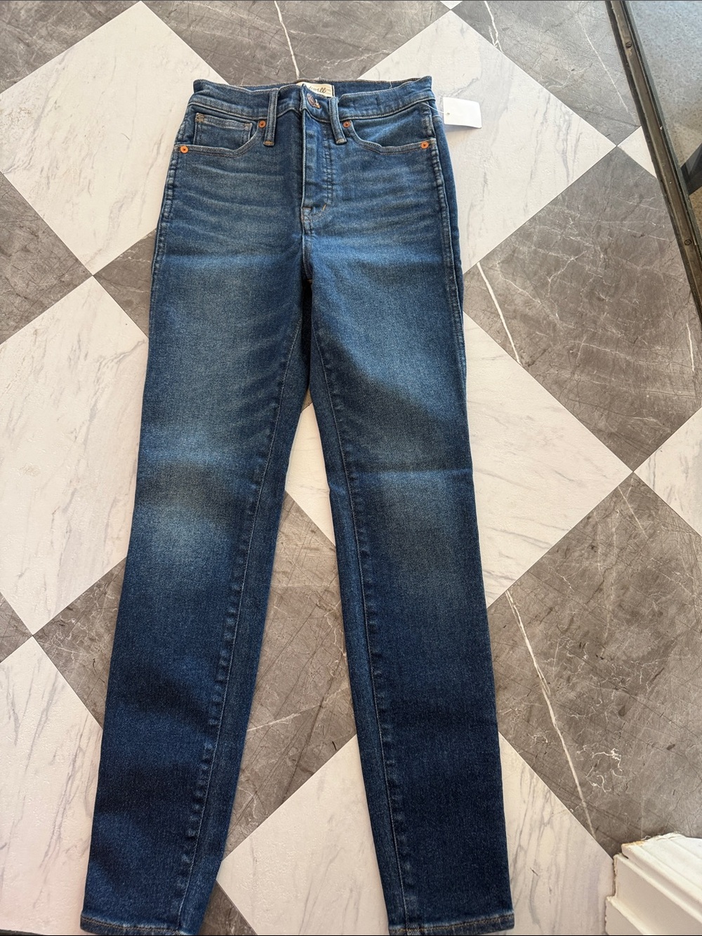 Madewell Skinny Jeans — Dark Indigo Wash